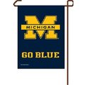 Caseys Michigan Wolverines Flag 12x18 Garden Style 2 Sided 3208516107
